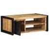 vidaXL Coffee Table Mango Wood Brown Solid rough mango wood, Iron Medium