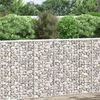 vidaXL Gabion Raised Bed Silver Galvanized steel 31.5x7.9x39.4 in