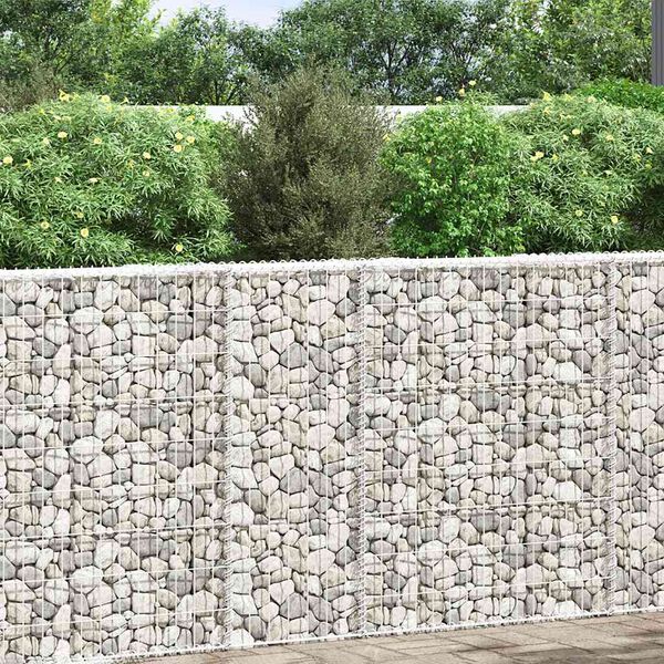 vidaXL Gabion Raised Bed Silver Galvanized steel 31.5x7.9x39.4 in