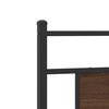 vidaXL Bed Frame Smoked Oak Engineered wood, Steel Small Single