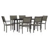 vidaXL Garden Dining Set Black, Grey, Anthracite