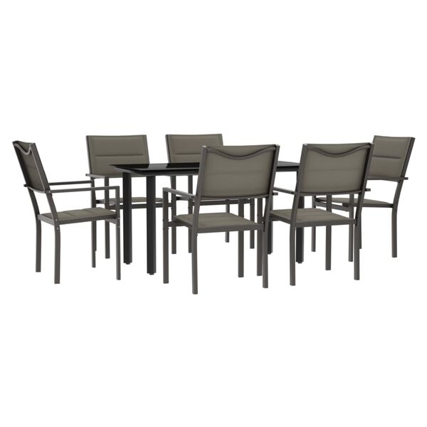 vidaXL Garden Dining Set Black, Grey, Anthracite