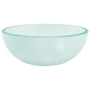 vidaXL Basin Tempered Glass 11.8x4.7" Frosted
