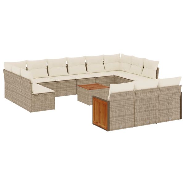 vidaXL Garden Sofa Set Beige