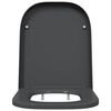 vidaXL Toilet Seat Anthracite 17.52 x 13.78 x 1.42 in Duroplast