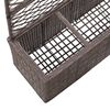 vidaXL Raised Bed Brown Poly rattan, plastic 32.7x11.8x51.2 in Planters