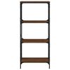 vidaXL Bookcase Brown oak Engineered wood and metal Medium