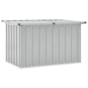 vidaXL Storage Box Gray Galvanized Steel 42.9 in x 26.4 in x 25.6 in
