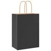 vidaXL Paper Bags 50 pcs with Handles Black 15x8x21 cm