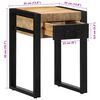 vidaXL Side Table Natural Mango Wood Solid Mango Wood Small Accent Table