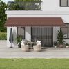 vidaXL Retractable Awning Brown, Anthracite