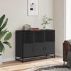 vidaXL Sideboard Black Engineered wood, Metal 39.4x13.8x29.9 in