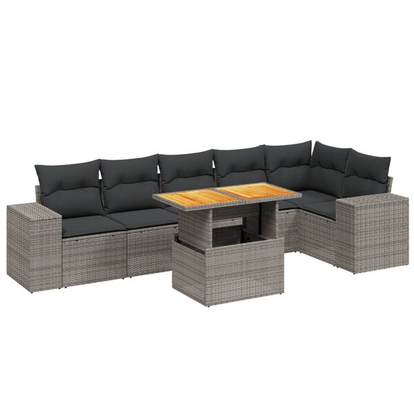 vidaXL Garden Sofa Set Grey