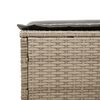 vidaXL Sun Lounger Beige PE rattan, powder-coated steel
