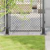 vidaXL Post Bases Square 4 pcs Anthracite 2.80x2.80" Powder-coated Steel