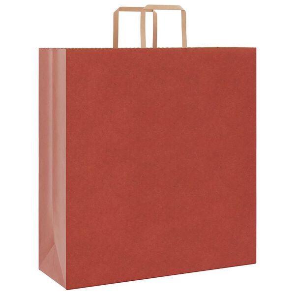 vidaXL Paper Bags 250 pcs with Handles Red 45x17x48 cm