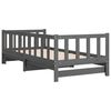 vidaXL Day Bed Grey Solid pinewood 2x Pull-Out Day Bed Rectangular