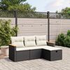 vidaXL Garden Sofa Set Black PE Rattan Modular UV-resistant materials