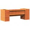 vidaXL Planter Bench Wax brown Solid pine wood Medium Planters