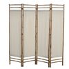 vidaXL Folding 4-Panel Room Divider Bamboo and Canvas 63"