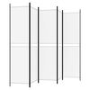 vidaXL 5-Panel Room Divider White 98.4"x78.7" Fabric