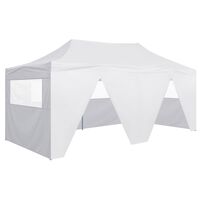 vidaXL Professional Folding Party Tent with 4 Sidewalls 9.8'x19.7' Steel White