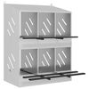 vidaXL Chicken Nesting Box Galvanized silver