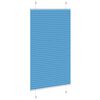 vidaXL Pleated Blind Blue Polyester 31.5 x 39.4 in Adjustable Armrests