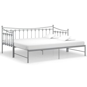 vidaXL Sofa Bed Frame Grey Powder-coated metal