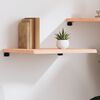 vidaXL Wall Shelf Medium brown Solid oak wood 23.6 x 19.7 x Durable