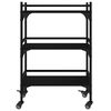 vidaXL Kitchen Trolley Black 19.7"x13.8"x29.7" Engineered Wood