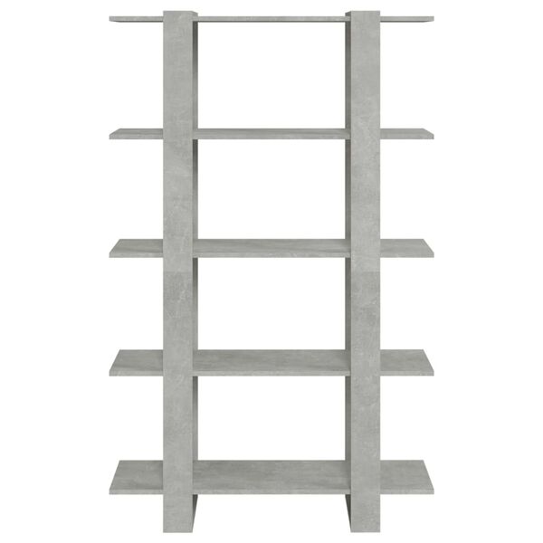 vidaXL Book Cabinet Concrete grey Engineered wood Medium Book Cabinet
