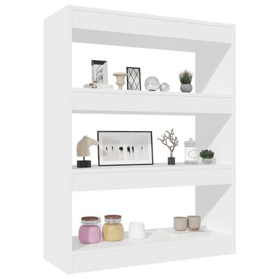 vidaXL Book Cabinet/Room Divider White 31.5"x11.8"x40.6" Engineered wood