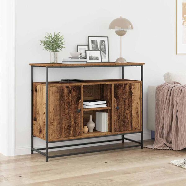 vidaXL Sideboard Old Wood 39.37 x 13.78 x 31.50 in Engineered Wood