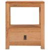 vidaXL Beside Cabinet Natural Teak Solid Teak Wood 15.7x11.8x19.7 in