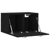 vidaXL Wall Cabinet Black Engineered wood Medium Wall Cabinet