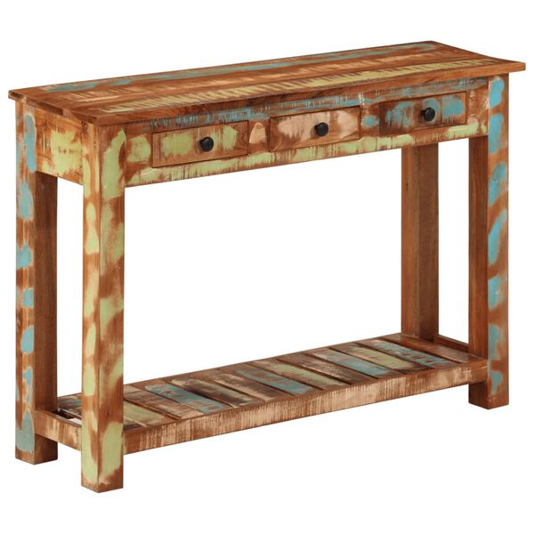 vidaXL Console Table Multicolor Solid Mango Wood Narrow Durable