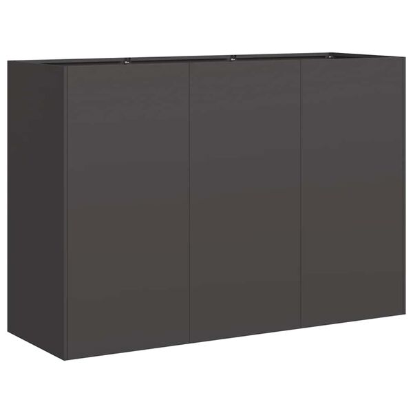 vidaXL Planter Black Cold-Rolled Steel Large Planters Planter