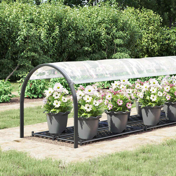 vidaXL Clear Tarpaulin with Eyelets 3.3x13.1' Polyethylene