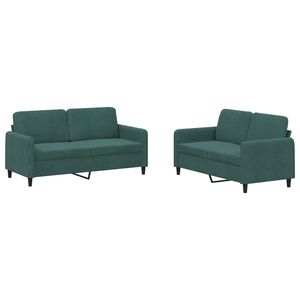 vidaXL Sofa Set Dark Green
