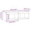vidaXL TV Stand with LED Lights Concrete Gray 39.4"x11.8"x11.8"
