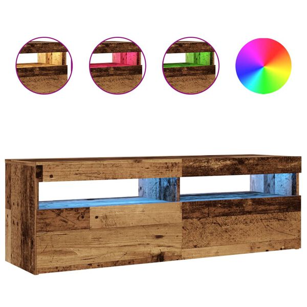 vidaXL TV Cabinet Old wood Engineered wood 47.2 in wide TV Cabinet