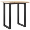 vidaXL Dining Table O-Frame 23.6"x23.6"x29.7" Solid Wood Pine and Steel