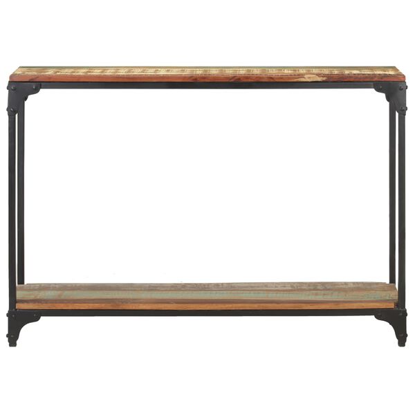 vidaXL Console Table Multicolored Solid Reclaimed Wood, Powder-Coated Steel