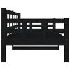 vidaXL Day Bed Black Solid pine wood Twin