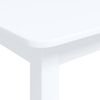 vidaXL Dining Table White Solid rubber wood frame, MDF top Medium