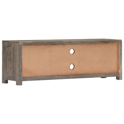 vidaXL TV Cabinet Gray 47.2"x11.8"x15.8" Solid Mango Wood