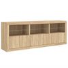 vidaXL Sideboard Sonoma Oak Engineered wood, glass Large Sideboard