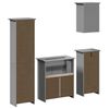 vidaXL Bathroom Furniture Set Gray Solid pinewood and engineered wood