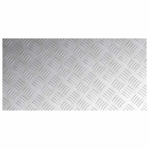 vidaXL Stair Tread Rectangular 2 pcs Silver 31.50 x 15.75 in Aluminium